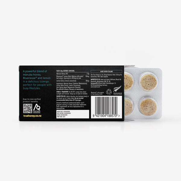 Bluenesse and Lemon Mānuka Honey Lozenges